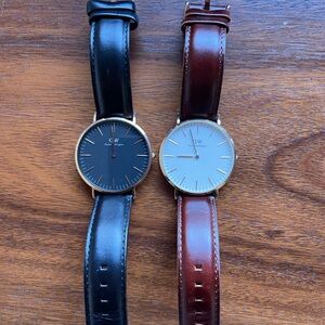 Classic Black and Brown Leather Watches